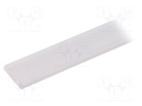 Cover for LED profiles; white; 1m; V: F; push-in