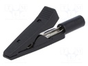 Crocodile clip; 10A; 60VDC; black; Overall len: 41.5mm