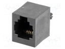 Socket; RJ11; PIN: 4; Layout: 6p4c; THT; straight