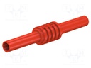 Adapter,socket; 4mm banana; 32A; 1kV; 62.5mm; red
