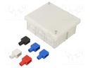 Enclosure: junction box; X: 80mm; Y: 95mm; Z: 40mm; wall mount; IP20