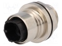 Connector: circular; socket; male; PIN: 3; w/o contacts; 16A; brass