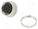 Connector: M16; female; IP40; socket; soldering; 60V; PIN: 8; 5A