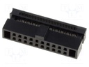 Plug; IDC; female; PIN: 20; IDC; for ribbon cable; 0.635mm