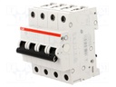 Circuit breaker; 400VAC; Inom: 4A; Poles: 4; DIN; Charact: C; 6kA