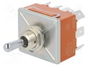 Switch: toggle; Pos: 3; 4P3T; ON-OFF-ON; 15A/250VAC; 15A/30VDC