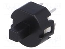 Switch: keypad; Pos: 2; SPST-NO; 0.01A/32VDC; black; Mounting: THT