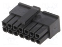Plug; wire-board; female; MF30; 3mm; PIN: 14; w/o contacts