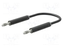 Test lead; 60VDC; 30VAC; 19A; banana plug 4mm,both sides; black