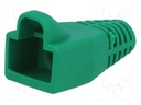 RJ45 plug boot; 6mm; Colour: green