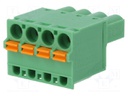 Pluggable terminal block; 5.08mm; ways: 4; straight; plug; female