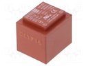 Transformer: encapsulated; 2.3VA; 230VAC; 24V; 24V; 48mA; 48mA