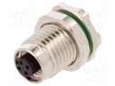 Connector: M5; socket; female; THT; PIN: 4; IP67; 60V; 1A