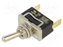Switch: toggle; Pos: 2; SPST; OFF-ON; 10A/250VAC; Toggle: round; T7