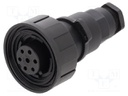Connector: circular; plug; female; PIN: 7; 5A; 277V; IP68,IP69K