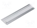 Profiles for LED modules; surface; natural; L: 2m; aluminium