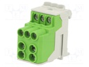 Splice terminal: distribution block; 10mm2,25mm2; ways: 1; green