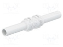 Connector: 4mm banana; adapter,socket; 32A; 1kV; 62.5mm; white