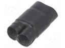 Cable breakout; glued; black; elastomer; -75÷150°C; No.of term: 2