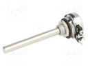 Potentiometer: shaft; single turn; 500kΩ; 200mW; THT; 6mm; metal