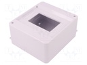 Enclosure: for modular components; IP30; white; No.of mod: 6; ABS
