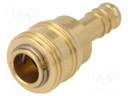Quick connection coupling; straight; max.35bar; brass; D: 25mm