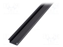 Profiles for LED modules; recessed; black; L: 2m; aluminium