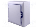 Enclosure: for modular components; IP40; white; No.of mod: 6; 400V