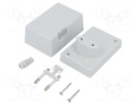 Enclosure: for power supplies; X: 54mm; Y: 81mm; Z: 46mm; ABS; grey