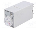 Timer; 0.5s÷60min; DPDT; 250VAC/7A; 200÷220VAC; socket; -10÷50°C