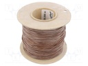 Insulating tube; Mat: silicone; brown; Øint: 1mm; Wall thick: 0.4mm