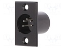 Socket; XLR; male; PIN: 5; for panel mounting,screw; soldering