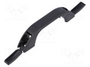 Handle; Mat: polypropylene; black; H: 18.7mm; L: 83.1mm; W: 13.7mm