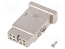 Connector: HDC; module,contact insert; female; C146,MegaBit; 50V