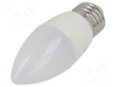 LED lamp; warm white; E27; 220/240VAC; 470lm; 5.5W; 200°; 2700K
