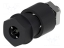 Socket; 4mm banana; 36A; 30VAC; 60VDC; Cutout: Ø6mm; black