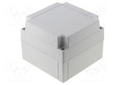 Enclosure: multipurpose; X: 130mm; Y: 130mm; Z: 100mm; MNX; ABS; grey