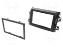 Radio frame; Fiat; 2 DIN; black gloss