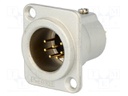 Socket; XLR; male; PIN: 7; straight; turned contacts; soldering