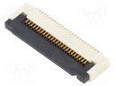 Connector: FFC (FPC); horizontal; PIN: 24; ZIF; SMT; 50V; 0.4A; H: 2mm