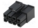 Plug; wire-board; female; Mega-Fit; 5.7mm; PIN: 8; Layout: 2x4; 23A