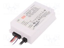 Power supply: switched-mode; LED; 50W; 12VDC; 4.2A; 180÷295VAC