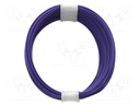Wire; stranded; Cu; 1x0,04mm2; PVC; violet; 60V; -5÷85°C; 10m