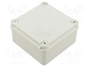 Enclosure: junction box; wall mount; plastic; grey