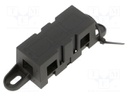 Fuse holder; 500A; M6 screw; Leads: solder lugs M6; UL94V-2; 32V