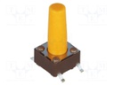 Microswitch TACT; SPST-NO; Pos: 2; 0.05A/12VDC; SMT; none; 3.2N