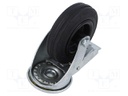 Transport wheel; Ø: 100mm; W: 30mm; H: 128mm; torsional with lock