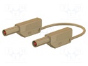 Test lead; 32A; 4mm banana plug-4mm banana plug; Len: 1.5m; brown