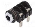 Socket; Jack 6,35mm; female; mono; angled 90°; for panel mounting