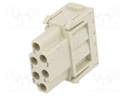 Connector: HAN; module; female; Han Modular E; PIN: 6; w/o contacts
